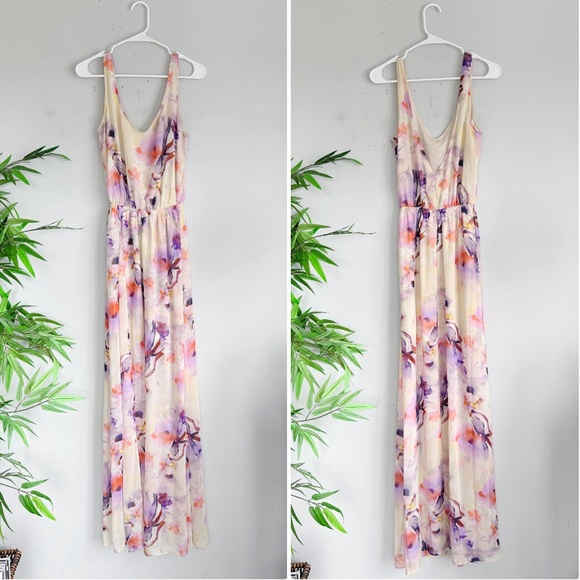 SOLD Show Me Your MuMu Kendall Maxi Dress NWT in Abers Babers Watercolor Small - Picture 3 of 11